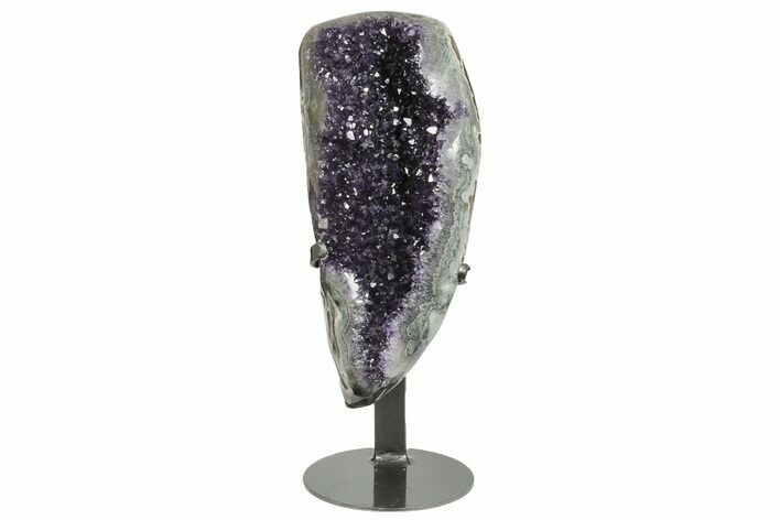 Amethyst Geode Section on Metal Stand - Uruguay #199670